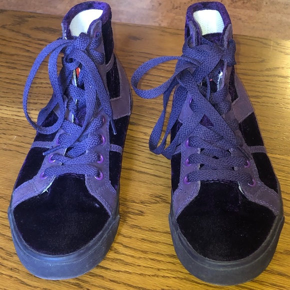 Pony Purple Velvet Sneakers. Size 7.5 - Picture 3 of 12